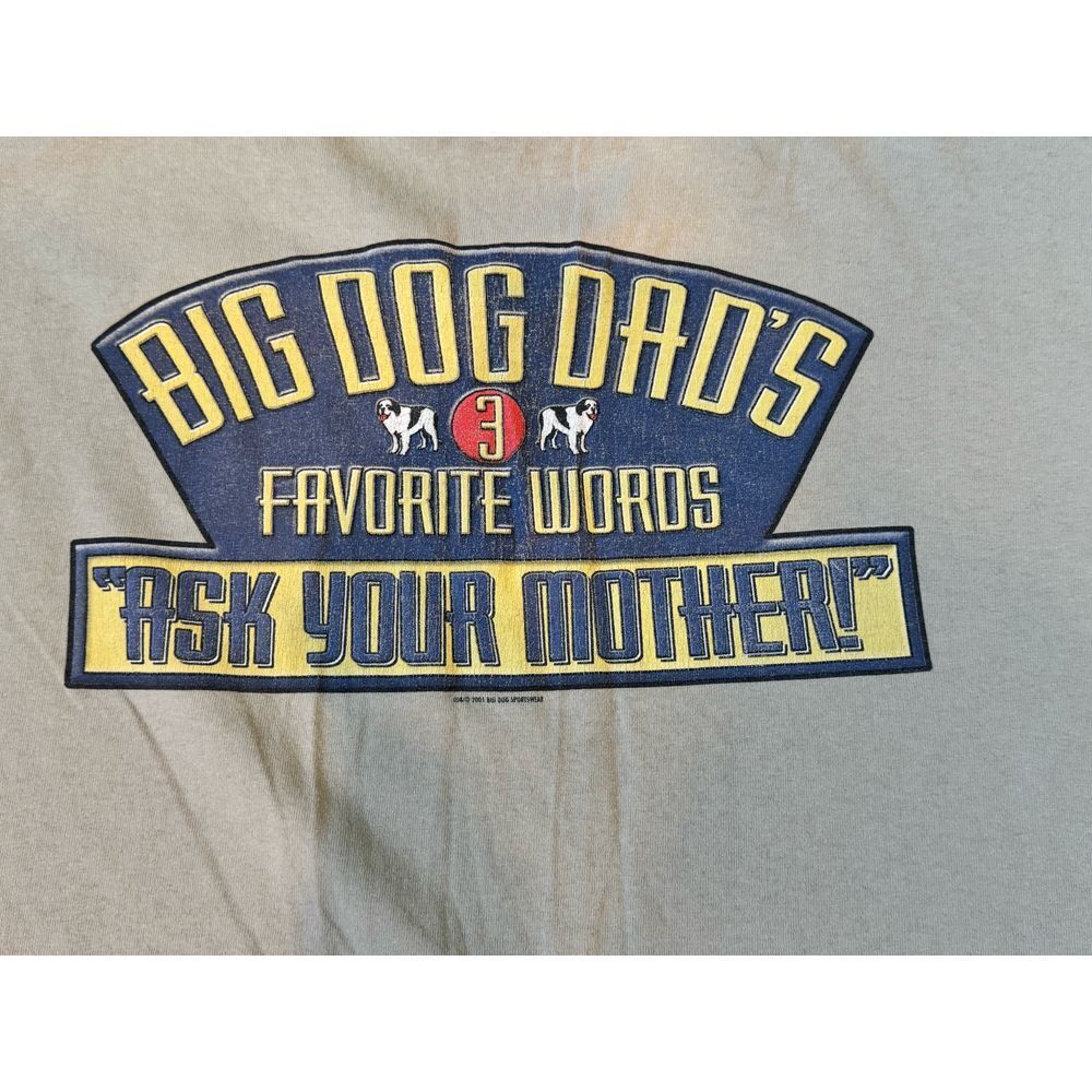 Big Dogs Favorite Words Ask‎ Your Mother Graphic T-Shirt Novelty Humor Tee 2004